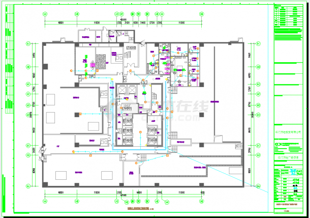 广东知名地产高层酒店建筑施工图CAD图纸-图一