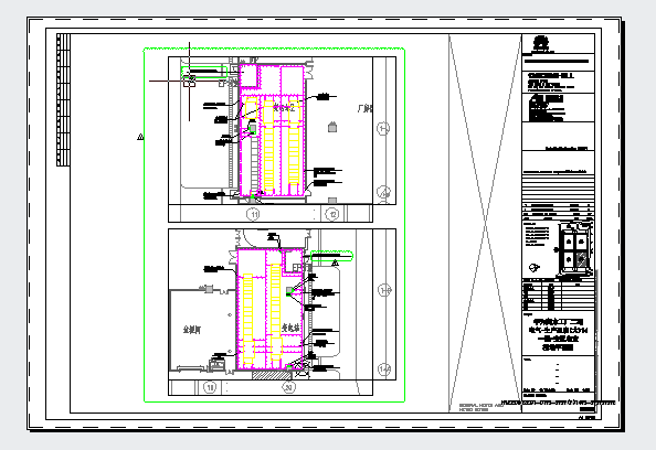 工业厂房-电气-生产用房(大)14一层-接地平面图_图1