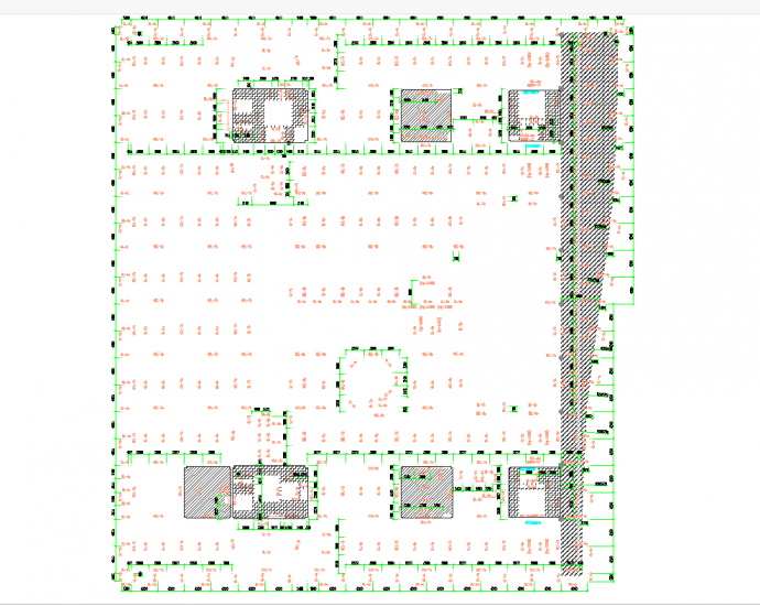 深圳美术馆图书馆项目全套建筑施工图-结构图书馆地上CAD图纸_图1