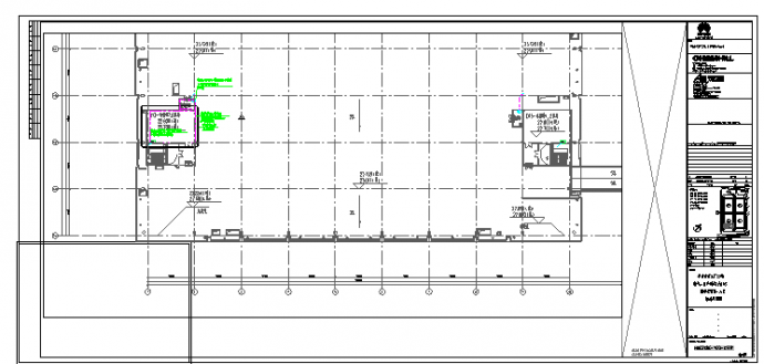 工业厂房-电气-生产用房(大)16机房屋面层-接地平面图_图1