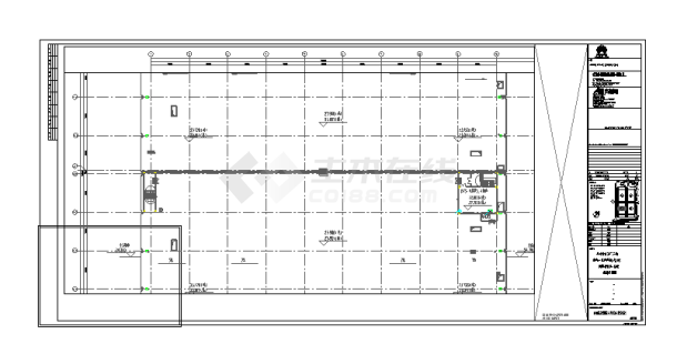 工业厂房-电气-生产用房(大)16机房屋面层-接地平面图-图二