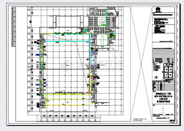 工业厂房-电气-生产用房(大)16二层-电力配电CAD平面图-图二