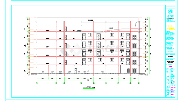 某地贵州小学教学综合楼扩建施工工程图CAD图纸-图二