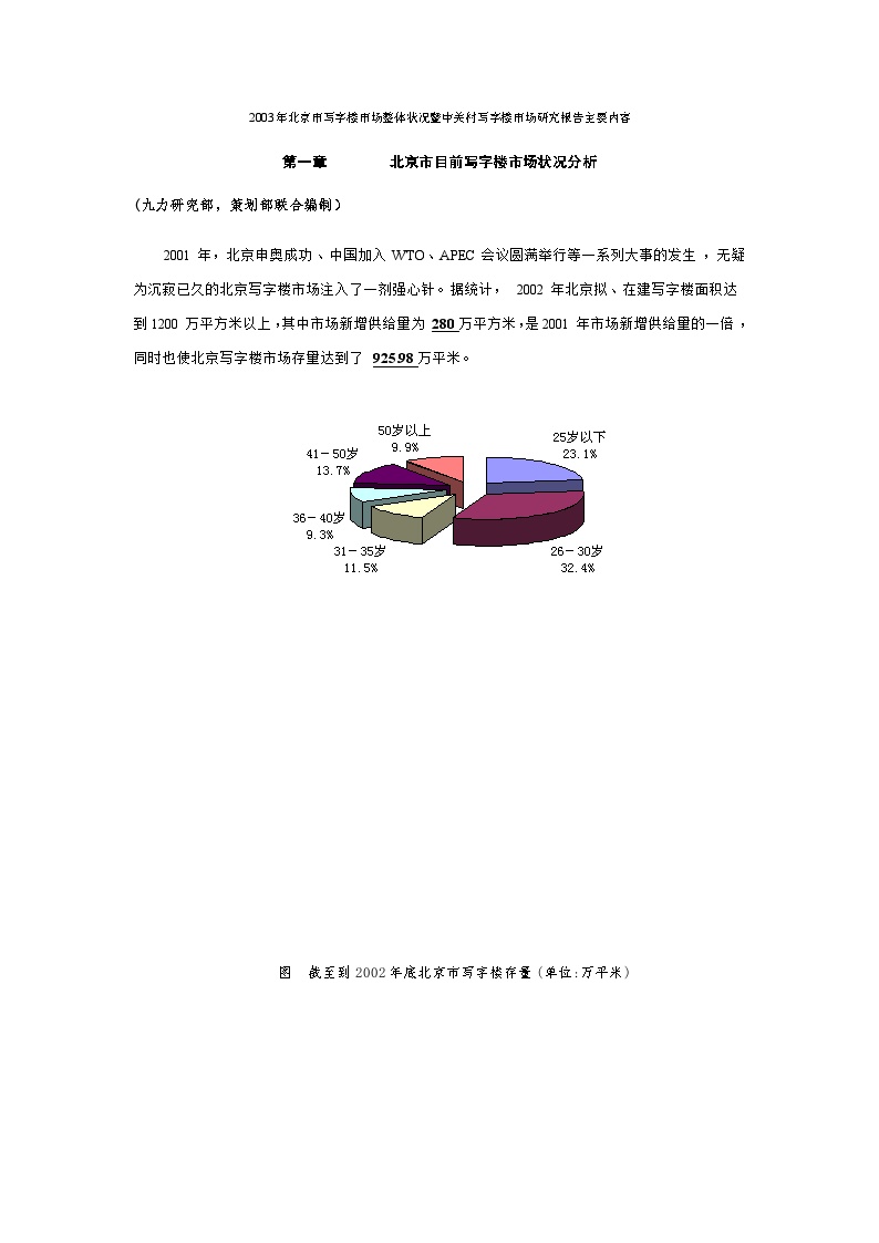 《北京市写字楼市场整体状况暨中关村写字楼市场研究报告》 .doc-图一