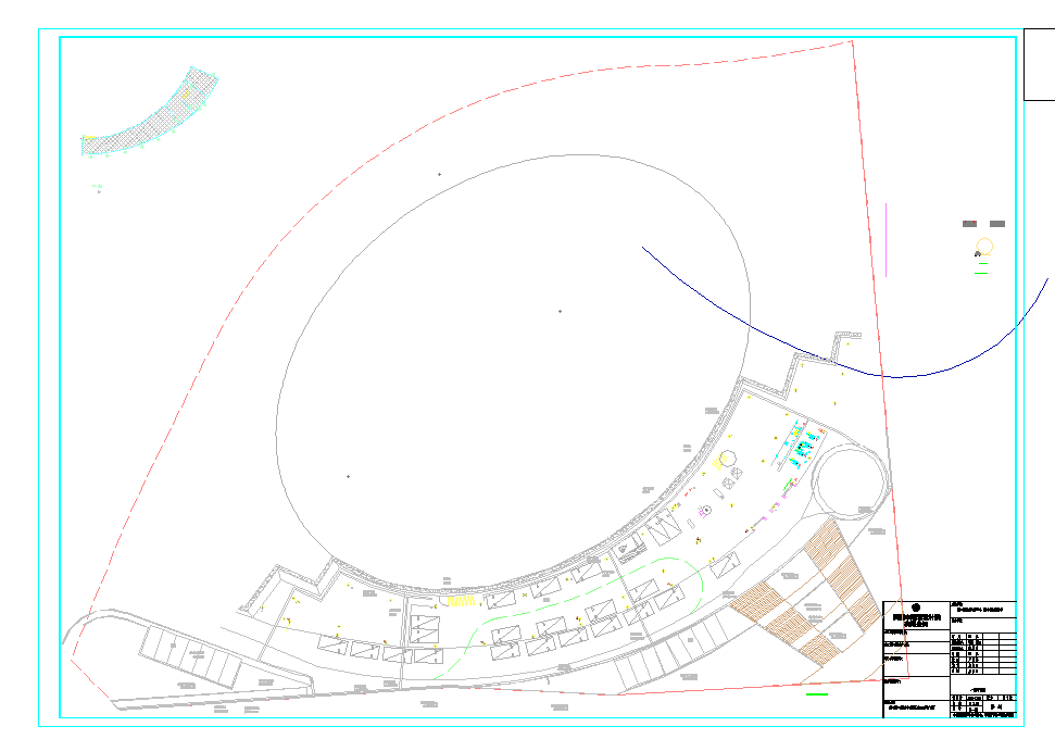 某地贵州体育中心泵道产业园给排水施工图CAD图纸