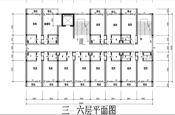 某地单位院内宾馆方案CAD图纸_图1