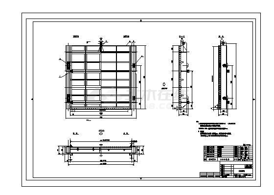 钢闸门整套设计施工十六张图纸