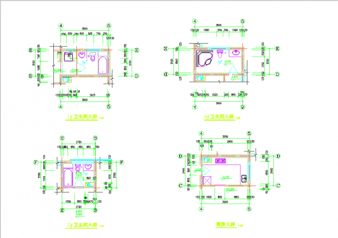 某地小别墅建筑设计CAD图纸_图1