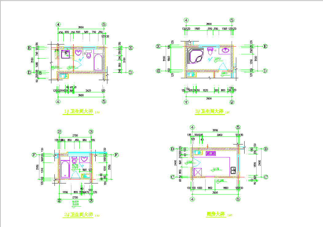 某地小别墅建筑设计CAD图纸