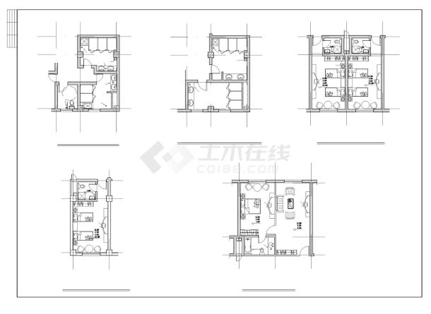 某5星级宾馆全套建筑示意图-图一