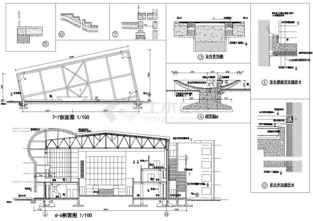 某城市大型体育会所施工图纸-图一