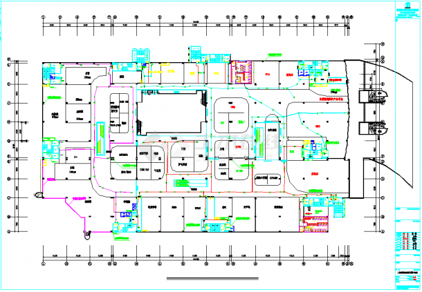 某地玖富城购物中心给消防电报审图CAD图纸-图一