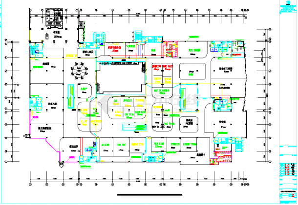 某地玖富城购物中心给消防电报审图CAD图纸-图二