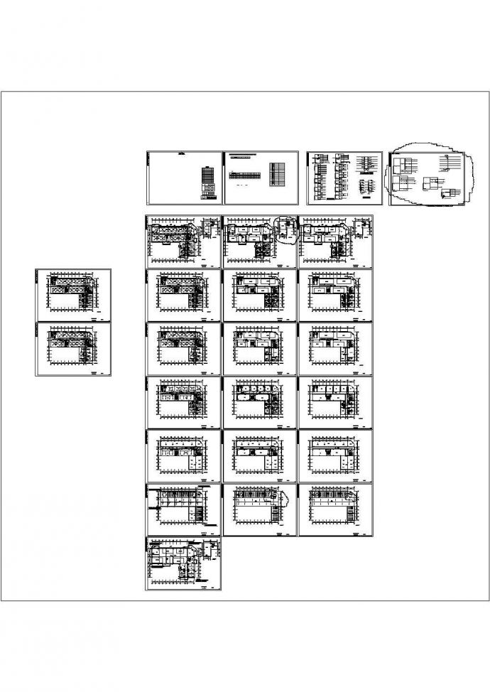 丰隆医疗办公楼电气图设计_图1