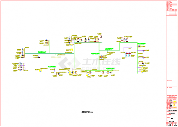 某地江苏某商业综合体及配套电气施工图CAD图纸-图一