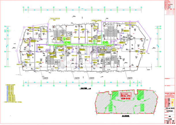 某地江苏某商业综合体及配套电气施工图CAD图纸-图二