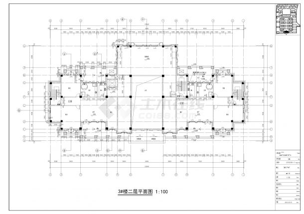 小区3层别墅式会所建筑设计施工图-图二