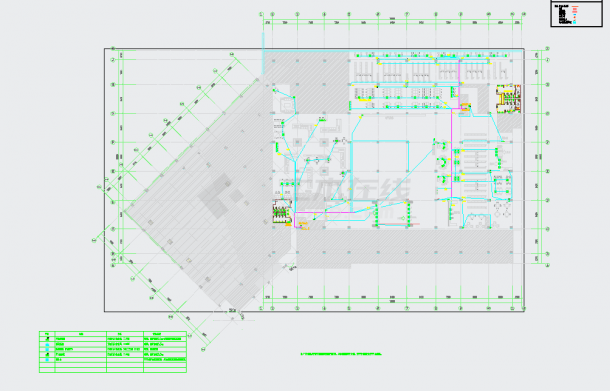 某地广东信息大楼装修电气平面图CAD图纸-图一
