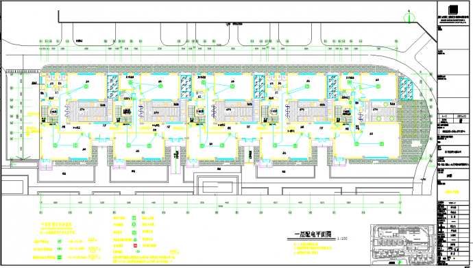 福建办公园区电气施工图CAD图纸_图1
