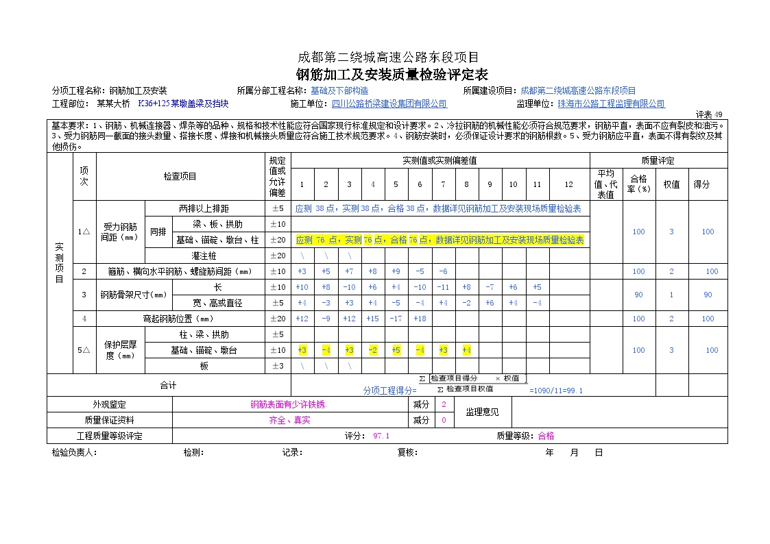 桥梁工程盖梁参考样表(完善）.doc-图二