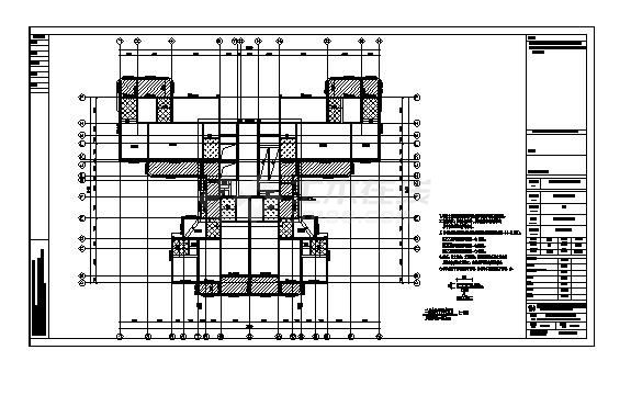 高层框架剪力墙住宅A3号结构施工图-图一