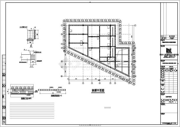 某地区大型医院基坑施工CAD图纸-图一