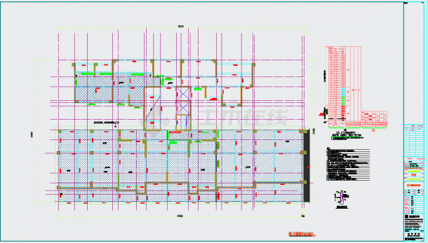 某地剪力墙城市综合体结构B10地下室CAD图纸-图一