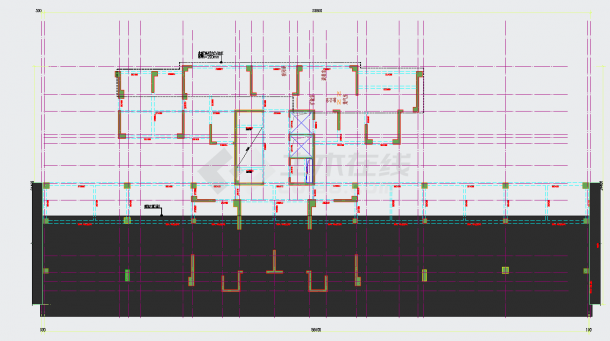 某地剪力墙城市综合体结构B9施工图CAD图纸-图一