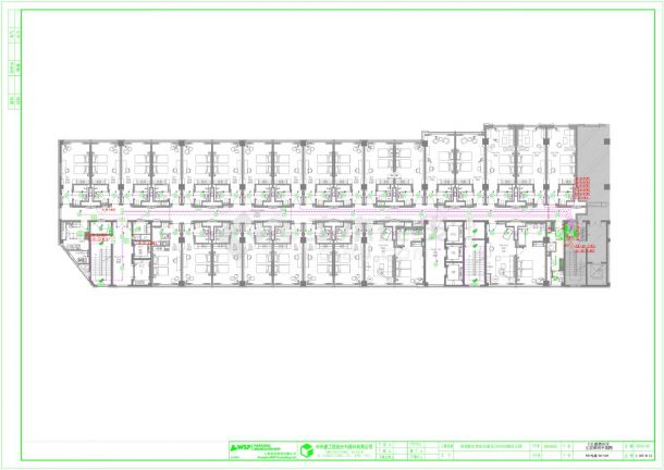 酒店工程五层照明平面图CAD-图一