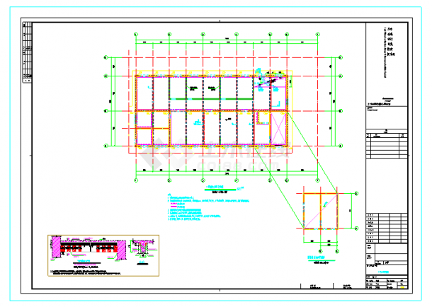 二层车间改餐饮砖混加固结构施工图CAD-图二