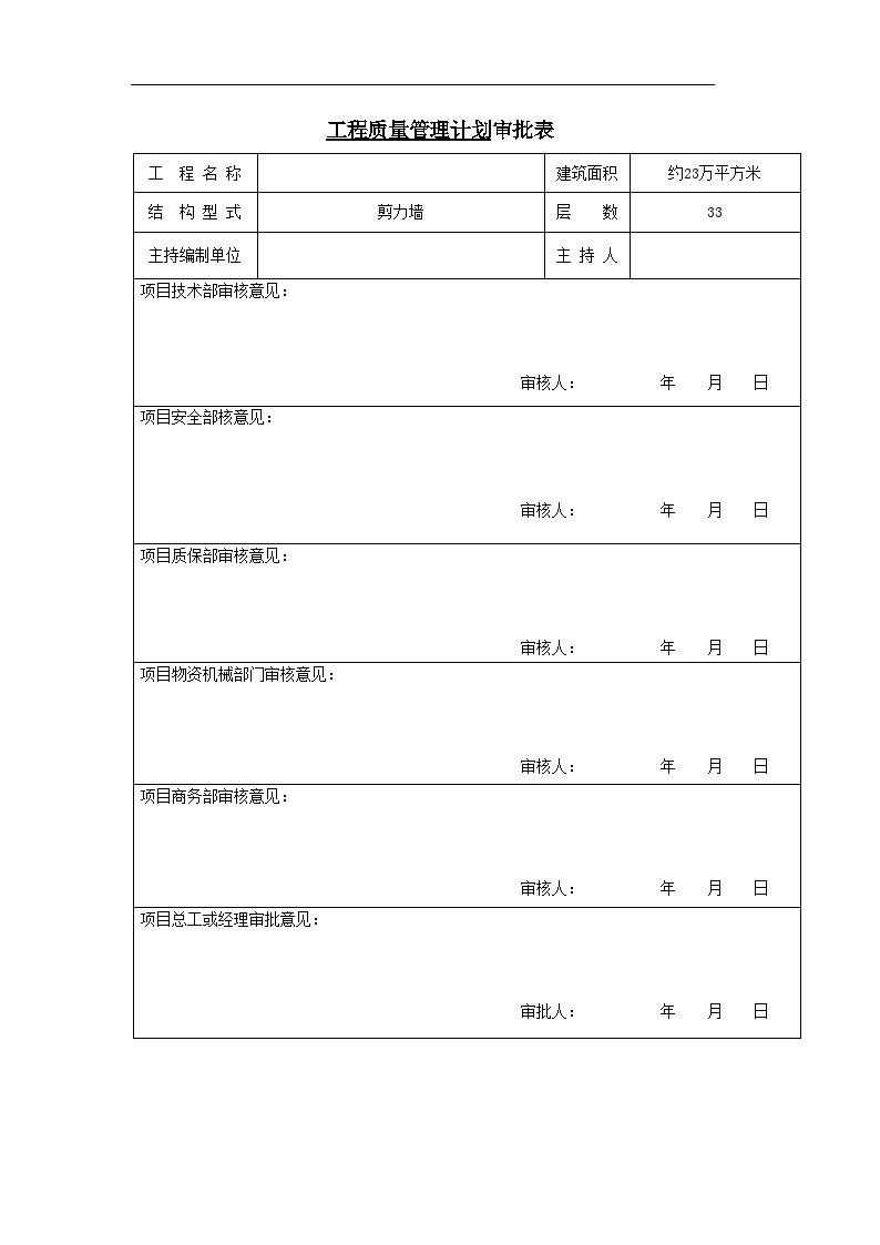 [河北]城中村改造项目工程质量管理计划（图文丰富）