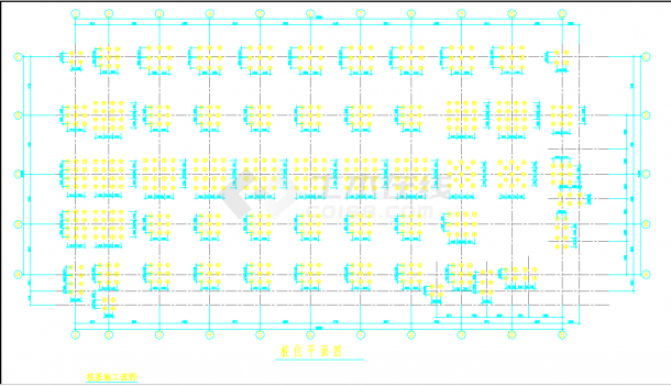 某地2677.9平米三层框架办公楼工程量计算及施工组织CAD图纸-图二