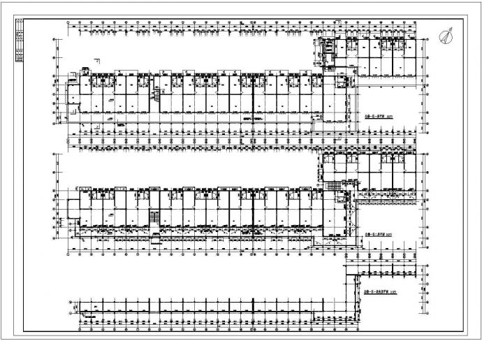 3层商业步行街建筑设计施工图_图1