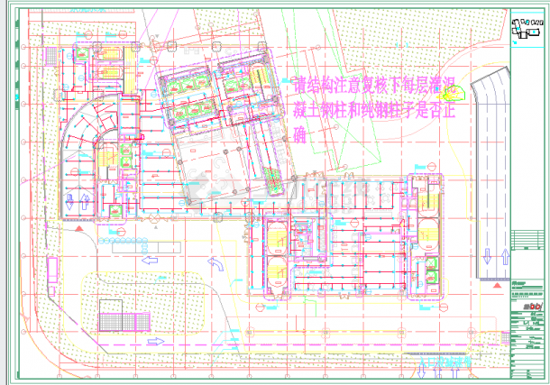 上海某酒店消防施工设计CAD图-图一