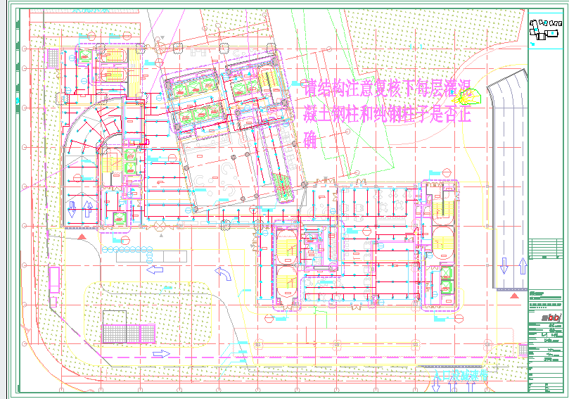 上海某酒店消防施工设计CAD图