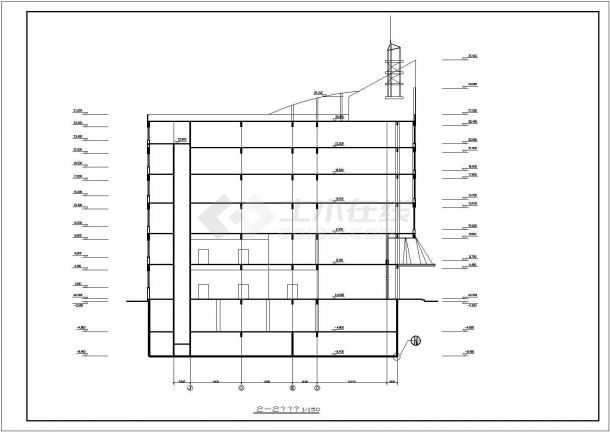 海城商厦（五层框架结构）设计cad全套建筑施工图（含设计说明）-图一