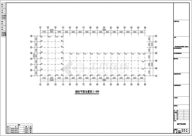 某跨度20米单层单山单跨门式钢架厂房设计cad全套结构施工图（含设计说明）-图二