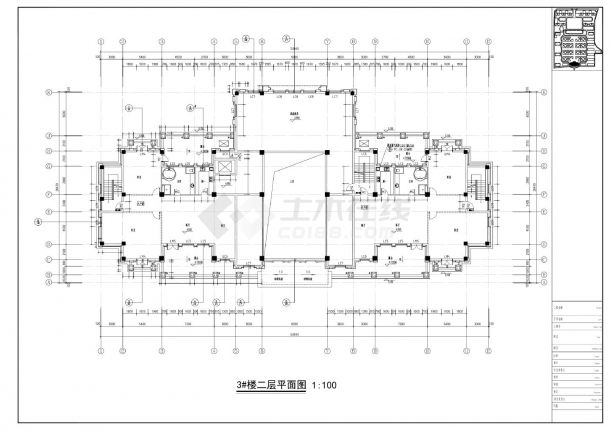 小区3层欧式休闲会所建筑设计施工图-图二