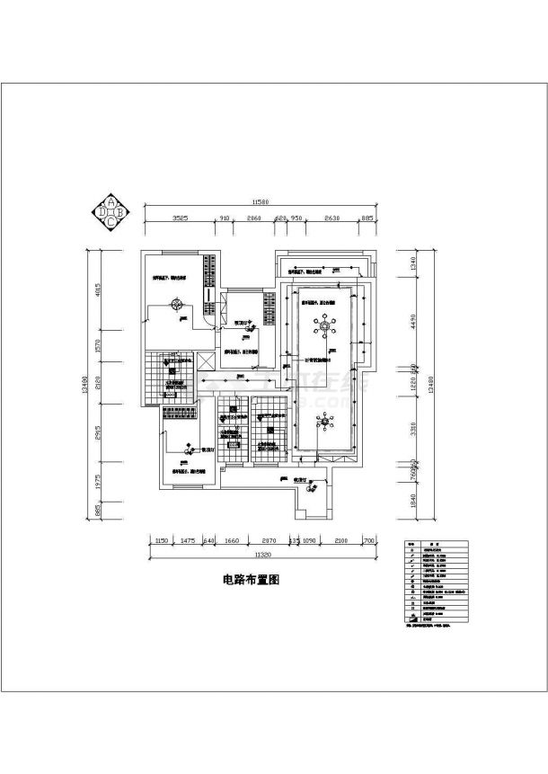 某地蒋劲武2居130平米施工图(简约风格)cad图-图二