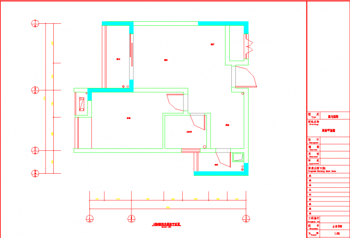 某地万达精装房设计施工图CAD图纸_图1