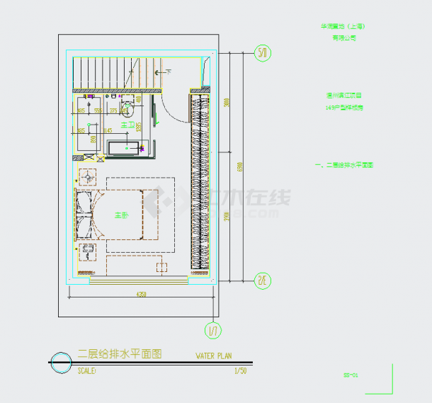 某地浙江温州滨江样板房149户型水电图CAD图纸-图二