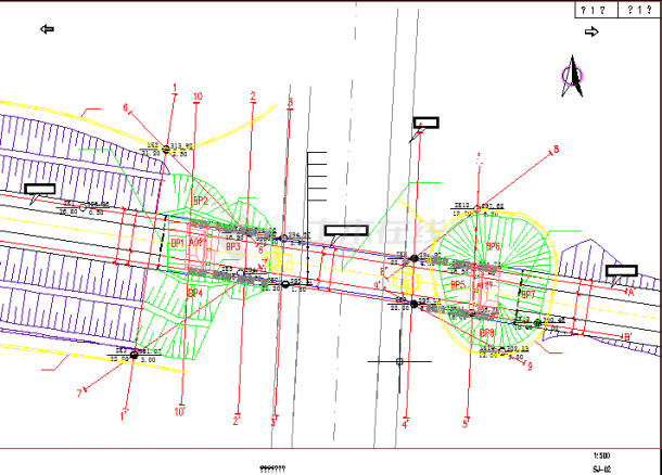 某地城市支路跨线桥超限高边坡施工图含计算cad图-图一