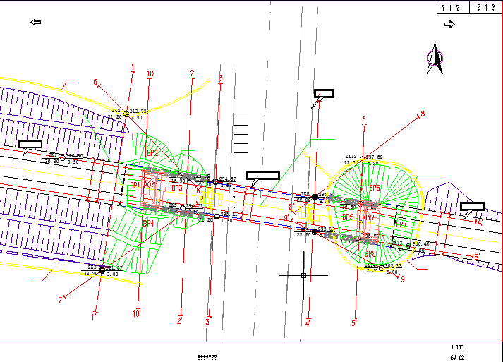 某地城市支路跨线桥超限高边坡施工图含计算cad图