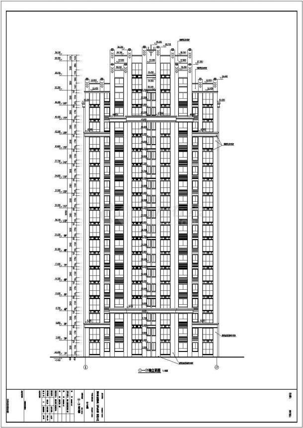 龙城锦苑18层高层住宅建筑设计施工图-图一