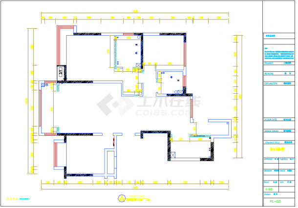 某地浙江现代风私人住宅装修CAD施工图水电图CAD图纸-图二