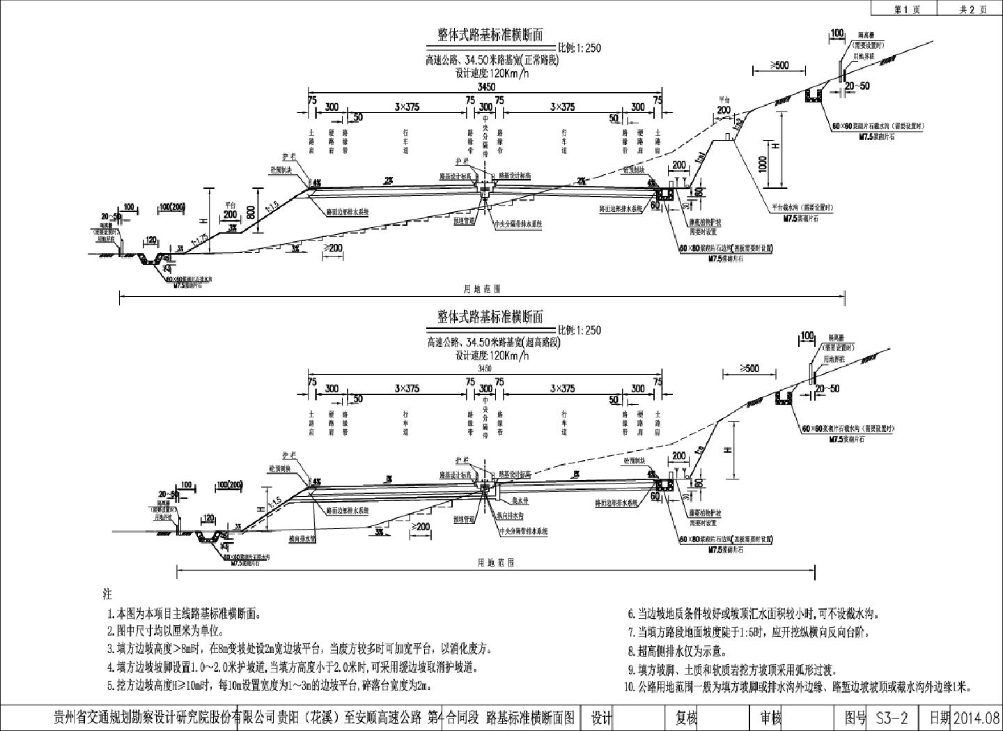 S3-2路基标准横断面图T4标