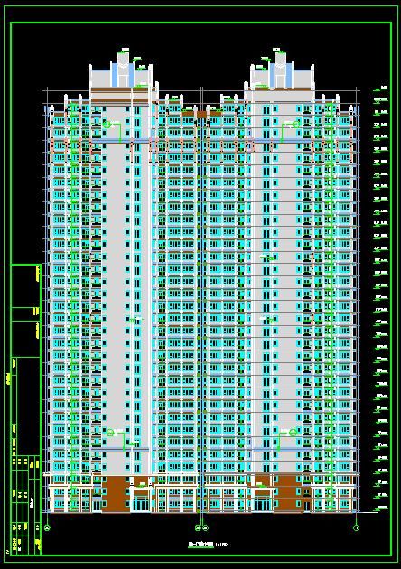 32+1层高层住宅建筑设计施工图-图二