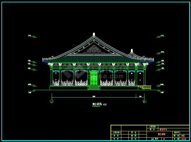  Design and Construction Drawing of Single storey Chinese Antique Tourist Center - Figure 1