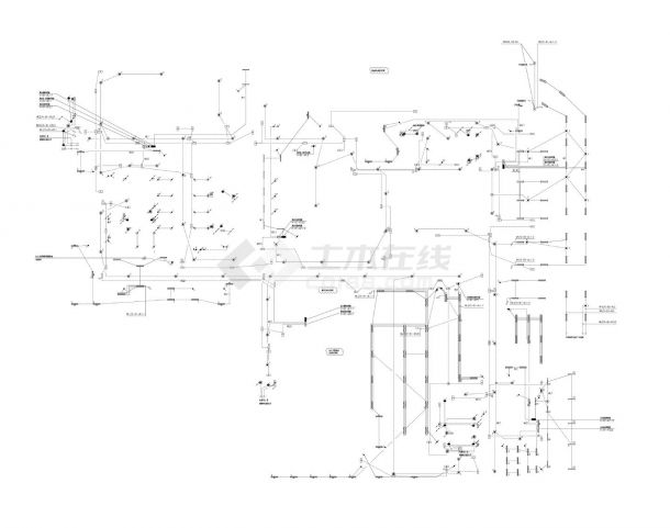 江苏某五星级酒店及办公楼电气图-(地下室照明平面图)CAD图.dwg-图一