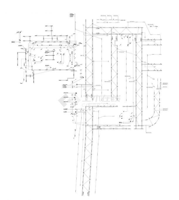 江苏某五星级酒店及办公楼电气图-(地下室照明平面图)CAD图.dwg-图二
